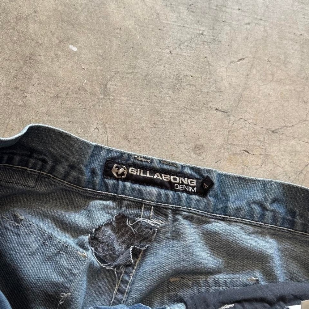 Baggy Billabong Big Pocket Denim Jeans Surf 90s Summer Vintage Y2K  32x21 - Picture 6 of 8